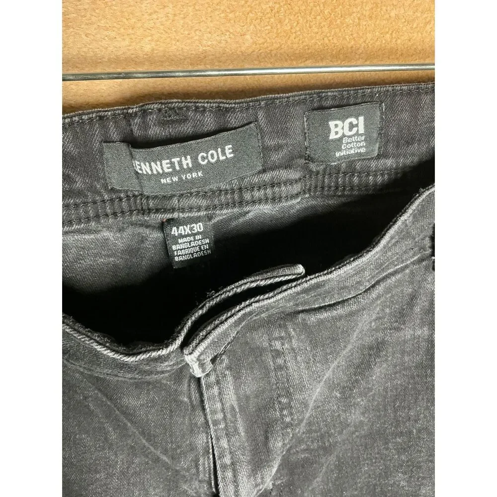 Kenneth Cole Mens Jeans Dark Wash Straight‎ Fit Size 44x30 BCI Cotton